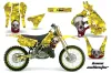 Suzuki RM 125 Dirt Bike Graphic Kit - 1996-1998 Bone Collector Yellow