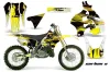 Suzuki RM 125 Dirt Bike Graphic Kit - 1996-1998 Carbon X Yellow