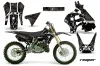 Suzuki RM 125 Dirt Bike Graphic Kit - 1996-1998 Reaper Black