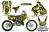 Suzuki RM 125 Dirt Bike Graphic Kit - 1996-1998 Skulls and Hammers Yellow