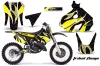 Suzuki RM 125 Dirt Bike Graphic Kit - 1999-2000 Tribal Flame Yellow