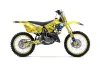 Suzuki RM 125 Dirt Bike Graphic Kit - 2001-2009 Checkered Skull Yellow