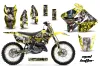 Suzuki RM 125 Dirt Bike Graphic Kit - 2001-2009 Mad Hatter Yellow