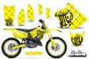 Suzuki RM 125 Dirt Bike Graphic Kit - 2001-2009 Silver Star - Reloaded Yellow