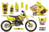 Suzuki RM 125 Dirt Bike Graphic Kit - 2001-2009 Vegas Baller Yellow