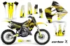 Suzuki RM 250 Dirt Bike Graphic Kit - 1989-1992 Carbon X Yellow