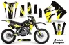 Suzuki RM 250 Dirt Bike Graphic Kit - 1989-1992 Tribal Flames Yellow