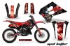 Suzuki RM 250 Dirt Bike Graphic Kit - 1993-1995 Mad Hatter Black