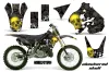 Suzuki RM 250 Dirt Bike Graphic Kit - 1996-1998 Checkered Skull Yellow