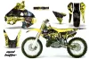 Suzuki RM 250 Dirt Bike Graphic Kit - 1999-2000 Mad Hatter Yellow