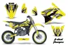 Suzuki RM 85 Dirt Bike Graphic Kit - 2001-2023 Tribal Flames Yellow