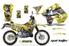 Suzuki RMX 250 S Dirt Bike Graphic Kit - 1996-1998 Mad Hatter Yellow