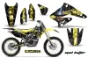 Suzuki RMZ 250 Dirt Bike Graphic Kit - 2004-2006 Mad Hatter Yellow