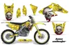 Suzuki RMZ 250 Dirt Bike Graphic Kit - 2007-2009 Bone Collector Yellow