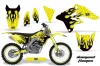 Suzuki RMZ 250 Dirt Bike Graphic Kit - 2007-2009 Diamond Flames Yellow