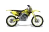 Suzuki RMZ 250 Dirt Bike Graphic Kit - 2007-2009 Diamond Flames Yellow