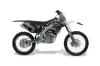 Suzuki RMZ 250 Dirt Bike Graphic Kit - 2007-2009 Skulls and Hammers Silver