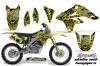 Suzuki RMZ 250 Dirt Bike Graphic Kit - 2007-2009 Skulls and Hammers Yellow
