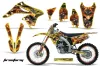 Suzuki RMZ 250 Dirt Bike Graphic Kit - 2010-2018 Firestorm Yellow