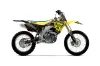 Suzuki RMZ 450 Dirt Bike Graphic Kit - 2005-2006 Silver Star - Reloaded Black