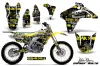 Suzuki RMZ 450 Dirt Bike Graphic Kit - 2005-2006 Silver Star - Silverhaze Yellow