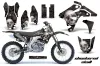 Suzuki RMZ 450 Dirt Bike Graphic Kit - 2007 Checkered Skull Silver