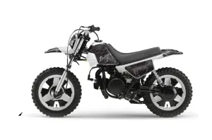 Yamaha PW50 Dirt Bike Graphic Kit - 1990-2022 Skulls and Hammers SIlver