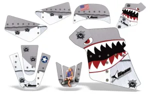 Yamaha PW80 Dirt Bike Graphic Kit - 1996-2006 Warhawk White