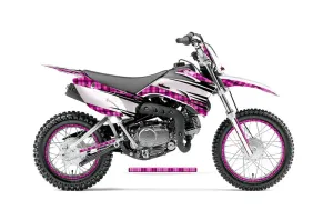 Yamaha TTR110 Dirt Bike Graphic Kit - 2008-2024 Plaid Pink
