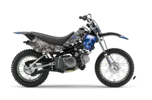 Yamaha TTR50 Dirt Bike Graphic Kit - 2006-2018 Checkered Skull Silver