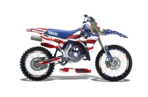 Yamaha WR 250Z Dirt Bike Graphic Kit - 1991-1993 Stars and Stripes Red White & Blue