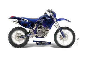 Yamaha WR250 Dirt Bike Graphic Kit - 1998-2002 Skulls and Hammers Blue