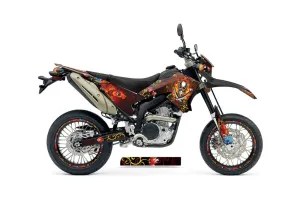 Yamaha WR250 R/X Dirt Bike Graphic Kit - 2007-2020 Ed Hardy - Pirates Red