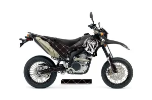 Yamaha WR250 R/X Dirt Bike Graphic Kit - 2007-2020 Silver Star - Reloaded Black