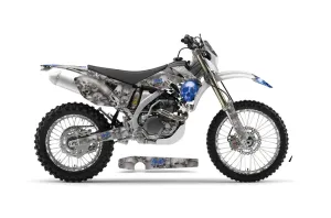 Yamaha WR250F Dirt Bike Graphic Kit - 2007-2014 Checkered Skull Silver