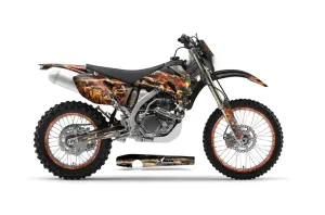 Yamaha WR250F Dirt Bike Graphic Kit - 2007-2014 Firestorm Black