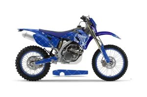 Yamaha WR250F Dirt Bike Graphic Kit - 2007-2014 Silver Star - Reloaded Blue