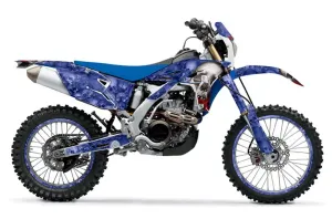 Yamaha WR450F Dirt Bike Graphic Kit - 2007-2011 Bone Collector Blue