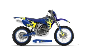 Yamaha WR450F Dirt Bike Graphic Kit - 2007-2011 Diamond Flames Yellow