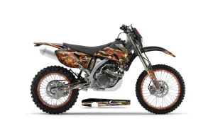 Yamaha WR450F Dirt Bike Graphic Kit - 2007-2011 Firestorm Black