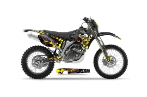 Yamaha WR450F Dirt Bike Graphic Kit - 2007-2011 Motorhead Black