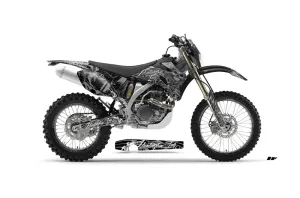Yamaha WR450F Dirt Bike Graphic Kit - 2007-2011 Skulls and Hammers Silver
