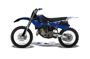 Yamaha YZ125 2 Stroke Dirt Bike Graphic Kit - 1993-1995 Carbon X Blue