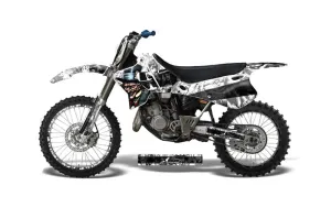 Yamaha YZ125 2 Stroke Dirt Bike Graphic Kit - 1993-1995 Mad Hatter White