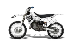 Yamaha YZ125 2 Stroke Dirt Bike Graphic Kit - 1993-1995 Silver Star - Reloaded White