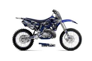 Yamaha YZ125 2 Stroke Dirt Bike Graphic Kit - 1996-2001 Silver Star - Silverhaze Blue