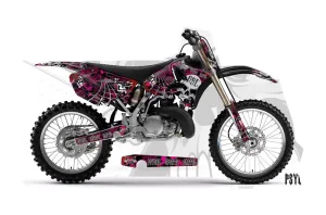 Yamaha YZ125 2 Stroke Dirt Bike Graphic Kit - 2002-2014 Psycho Sports Cartel Pink