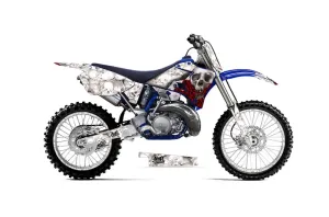 Yamaha YZ250 2 Stroke Dirt Bike Graphic Kit - 1996-2001 Bone Collector White
