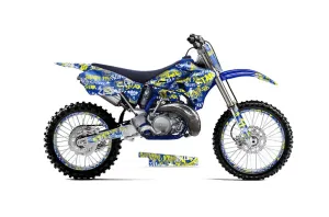 Yamaha YZ250 2 Stroke Dirt Bike Graphic Kit - 1996-2001 Silver Star - Silverhaze Yellow