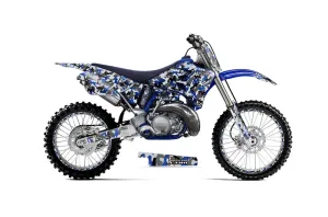Yamaha YZ250 2 Stroke Dirt Bike Graphic Kit - 1996-2001 Urban Camo Blue